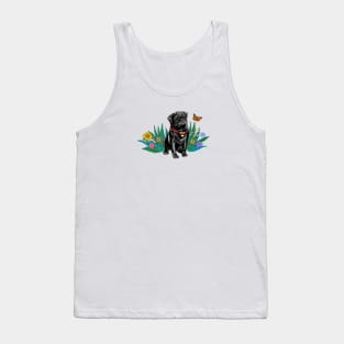 The Butterfly and Black Pug Tank Top